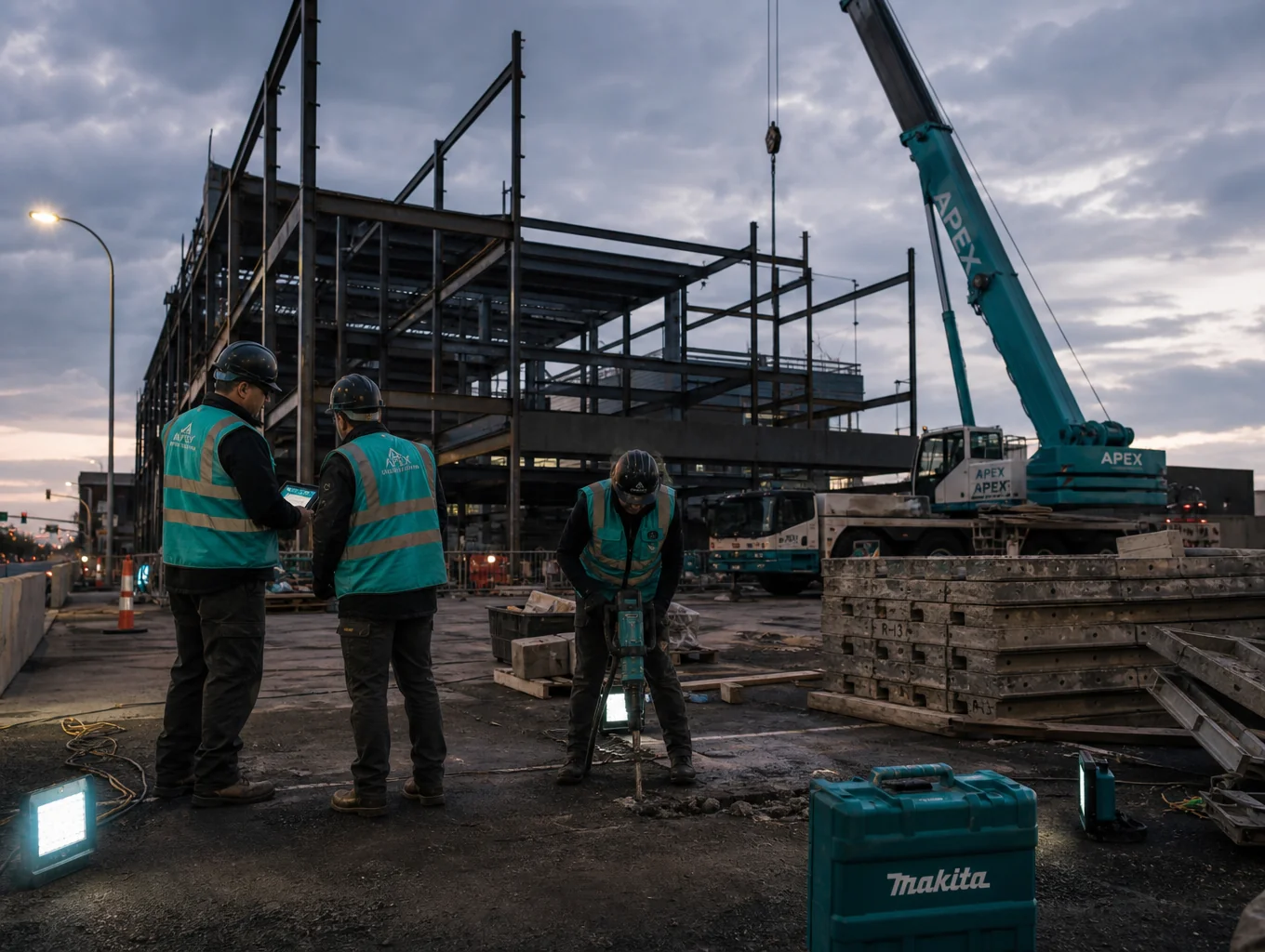 Construction site security planning and perimeter protection