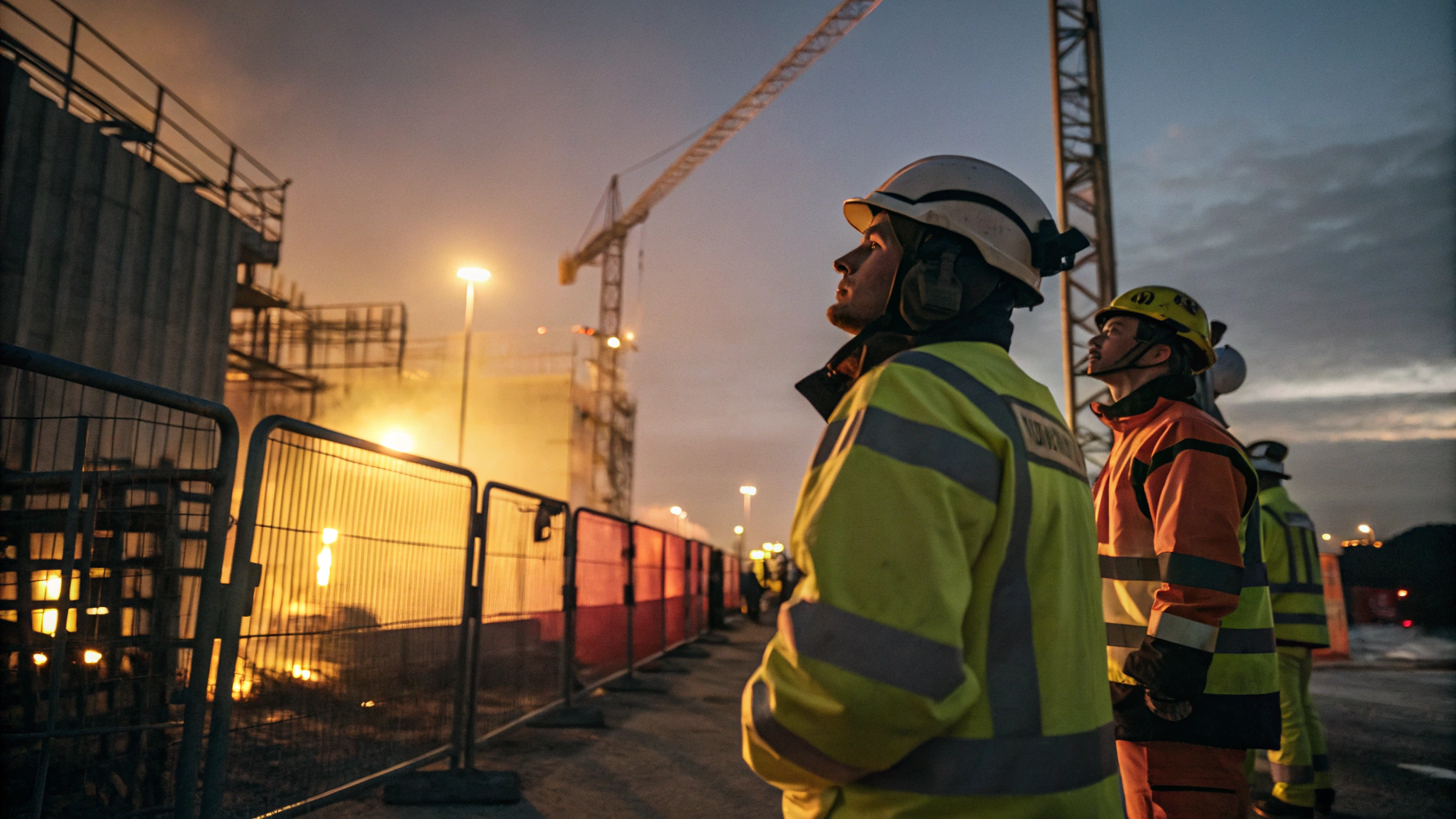 Fire watch coverage on an active commercial construction site